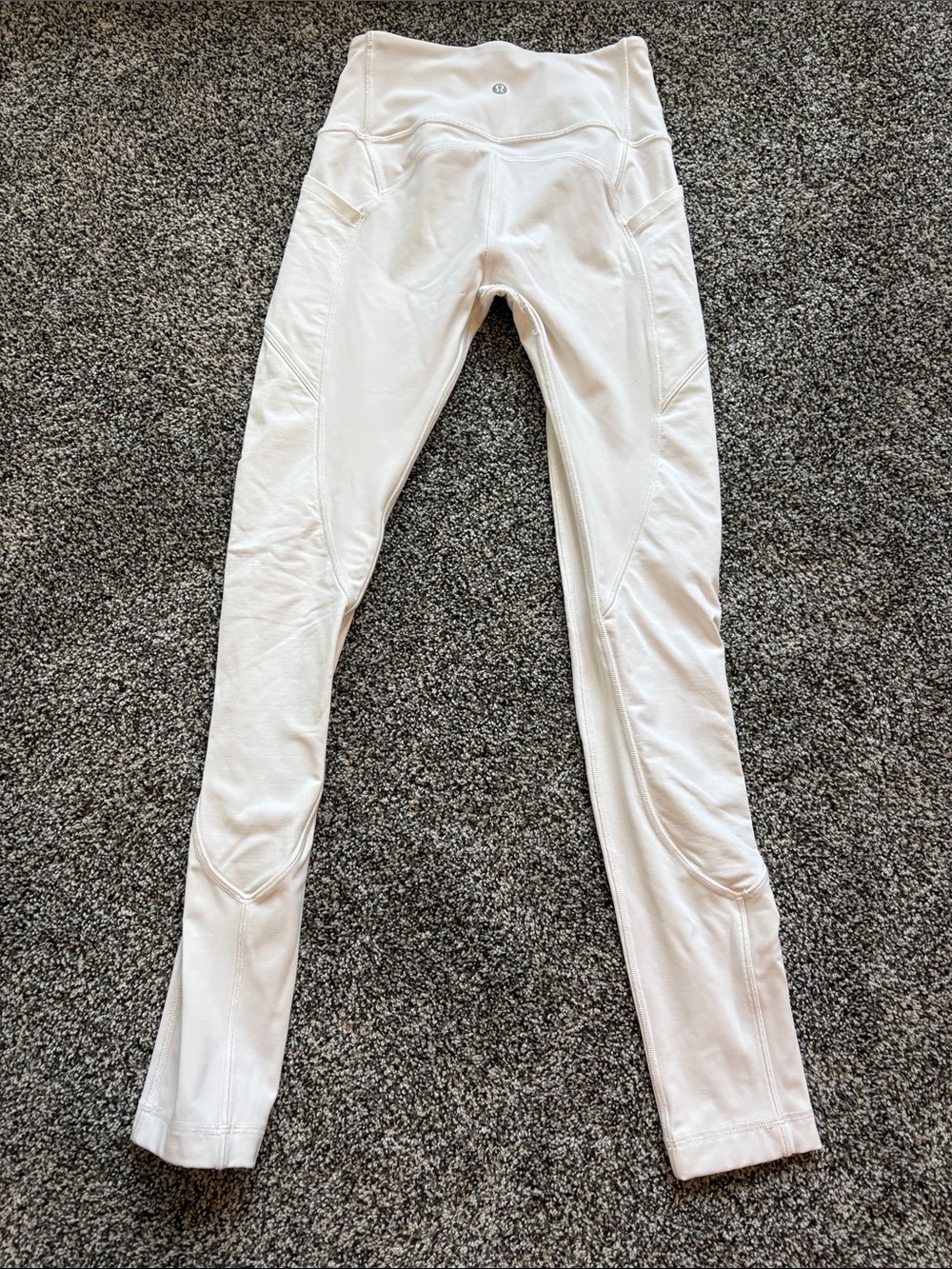 lululemon athletica white high rise ankle yoga gym stretch pants